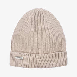 ليوود-قبعة بيني قطن عضوي محبوك لون بيج | Childrensalon Outlet