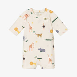 ليوود-بدلة شمس بطبعة سفاري لون بيج | Childrensalon Outlet