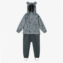 Liewood-Blue Space Print 2 Piece Rainsuit | Childrensalon Outlet