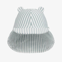 Liewood-Blue & White Striped Swim Hat (UPF40+) | Childrensalon Outlet