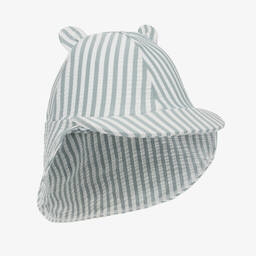 Liewood-Blue & White Striped Swim Hat (UPF40+) | Childrensalon Outlet