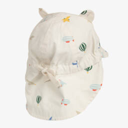 Liewood-Бежевая и аквамариновая двусторонняя хлопковая кепка для мальчиков | Childrensalon Outlet