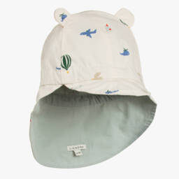 Liewood-Бежевая и аквамариновая двусторонняя хлопковая кепка для мальчиков | Childrensalon Outlet