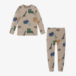 ليوود-بيجاما قطن عضوي لون بيج للأولاد | Childrensalon Outlet