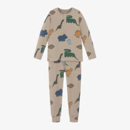 ليوود-بيجاما قطن عضوي لون بيج للأولاد | Childrensalon Outlet