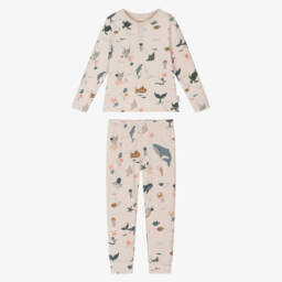 Liewood-Boys Beige Ocean Dreams Sleep Set | Childrensalon Outlet