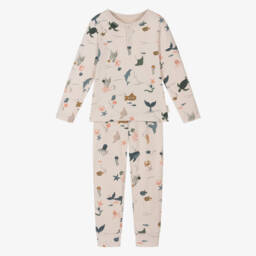 Liewood-Boys Beige Ocean Dreams Sleep Set | Childrensalon Outlet