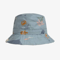 ليوود-Boys Blue Cotton Hat | Childrensalon Outlet