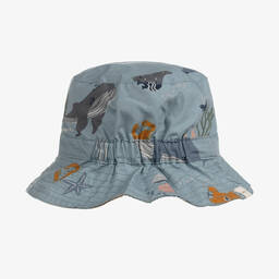 ليوود-Boys Blue Cotton Hat | Childrensalon Outlet