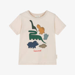 Liewood-Уютная футболка с динозавром для мальчиков песочного цвета | Childrensalon Outlet