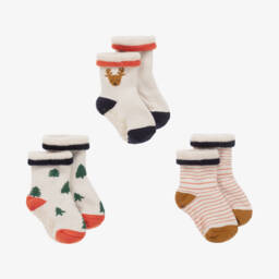 Liewood-Boys Ivory Holiday Grip Socks | Childrensalon Outlet