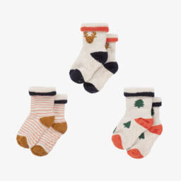 Liewood-Boys Ivory Holiday Grip Socks | Childrensalon Outlet