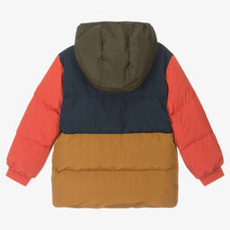 ليوود-جاكيت بافر هودي لون كحلي وأصفر للأولاد | Childrensalon Outlet