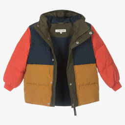 ليوود-جاكيت بافر هودي لون كحلي وأصفر للأولاد | Childrensalon Outlet