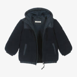 Liewood-Boys Navy Sherpa Fleece Hoodie | Childrensalon Outlet
