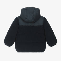 Liewood-Boys Navy Sherpa Fleece Hoodie | Childrensalon Outlet