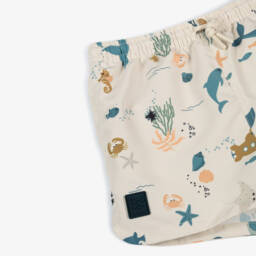 Liewood-Boys Ocean Beige Swim Trunks | Childrensalon Outlet