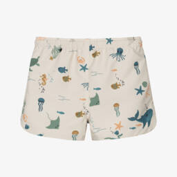 Liewood-Boys Ocean Beige Swim Trunks | Childrensalon Outlet