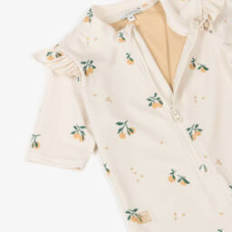 Liewood-Girls Creamy Peach Patterned Swimwear | Childrensalon Outlet