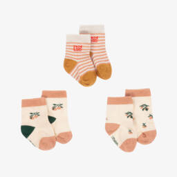 Liewood-Girls' Ivory Cherry Trio Socks | Childrensalon Outlet