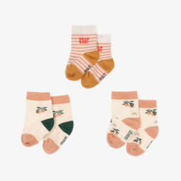 Liewood-Girls' Ivory Cherry Trio Socks | Childrensalon Outlet