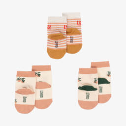 Liewood-Girls' Ivory Cherry Trio Socks | Childrensalon Outlet