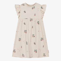 Liewood-Girls Ivory Peach-Patterned Cotton Dress | Childrensalon Outlet
