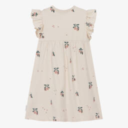 Liewood-Girls Ivory Peach-Patterned Cotton Dress | Childrensalon Outlet