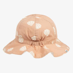 Liewood-قبعة للشمس بوجهين قطن لون بيج وزهري للبنات | Childrensalon Outlet
