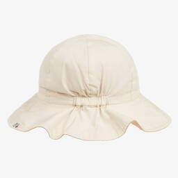 Liewood-قبعة للشمس بوجهين قطن لون بيج وزهري للبنات | Childrensalon Outlet