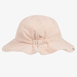 Liewood-Girls Pink Striped Organic Cotton Sun Hat | Childrensalon Outlet
