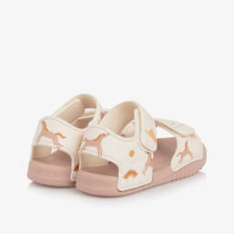 Liewood-Girls Pink Velcro Charm Sandals | Childrensalon Outlet