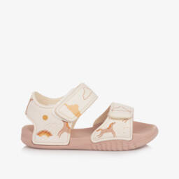 Liewood-Girls Pink Velcro Charm Sandals | Childrensalon Outlet