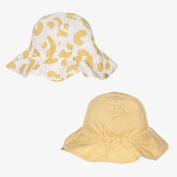 Liewood-Girls Yellow Leopard Reversible Hat | Childrensalon Outlet