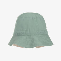 Liewood-Green & Beige Reversible Cotton Sun Hat | Childrensalon Outlet