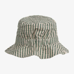 ليوود-Green Striped Cotton Baby Hat | Childrensalon Outlet