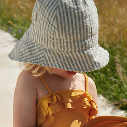 ليوود-Green Striped Cotton Baby Hat | Childrensalon Outlet