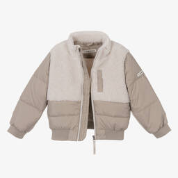 Liewood-Ivory & Beige Down Padded Jacket | Childrensalon Outlet