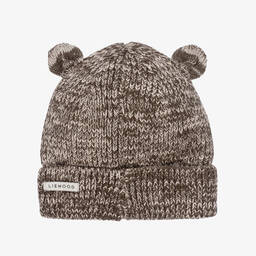 ليوود-قبعة بيني قطن عضوي محبوك لون أخضر كاكي وعاجي | Childrensalon Outlet