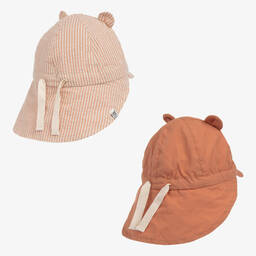 Liewood-Розовая и бежевая двусторонняя шапка | Childrensalon Outlet