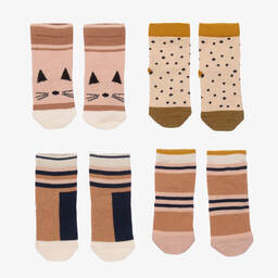 Liewood-Pink & Blue Socks (3 Pack) | Childrensalon Outlet