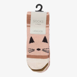 Liewood-Pink & Blue Socks (3 Pack) | Childrensalon Outlet