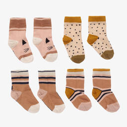 Liewood-Pink & Blue Socks (3 Pack) | Childrensalon Outlet