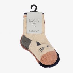 ليوود-جوارب قطن لون زهري (عدد 2) | Childrensalon Outlet