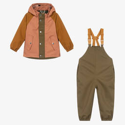 Liewood-Pink & Green 2 Piece Rainsuit | Childrensalon Outlet