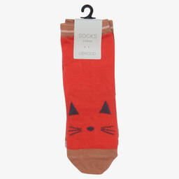 ليوود-Red Cotton Socks (3 Pack) | Childrensalon Outlet