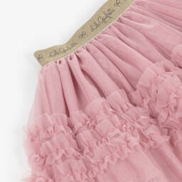 Lili Gaufrette-Юбка из рюшевого тюля для девочек в нежно-розовом цвете | Childrensalon Outlet