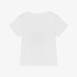 Lili Gaufrette-Футболка из хлопка с розовыми акцентами для девочек | Childrensalon Outlet