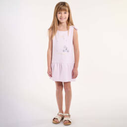 Lili Gaufrette-Girls Eiffel Charm Pink Dress | Childrensalon Outlet