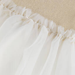 Lili Gaufrette-Girls Gleaming Gold & Tulle Dress | Childrensalon Outlet